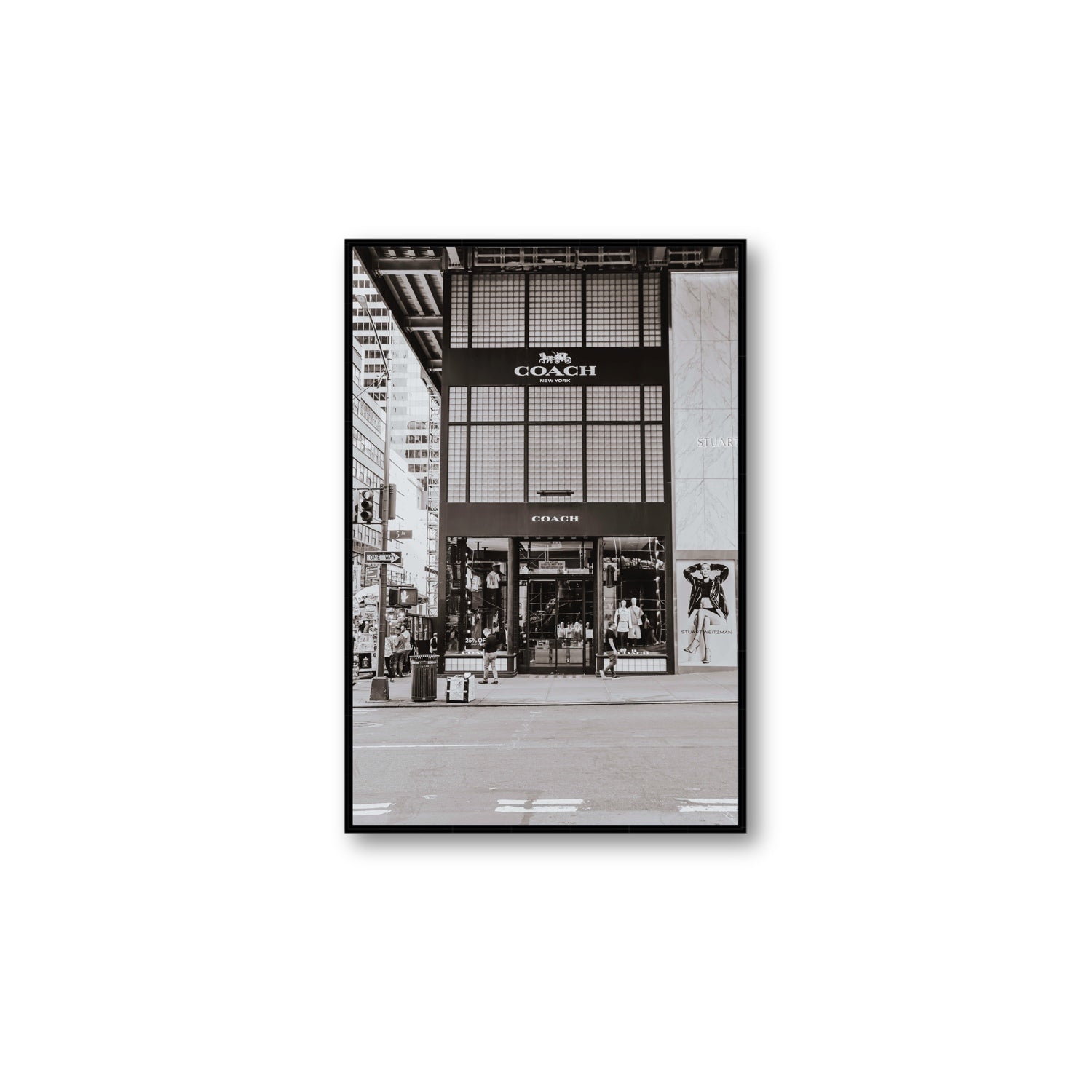 Coach Uptown fine art print, New York, United States, Large, Black Float Frame, Fine Art Canvas