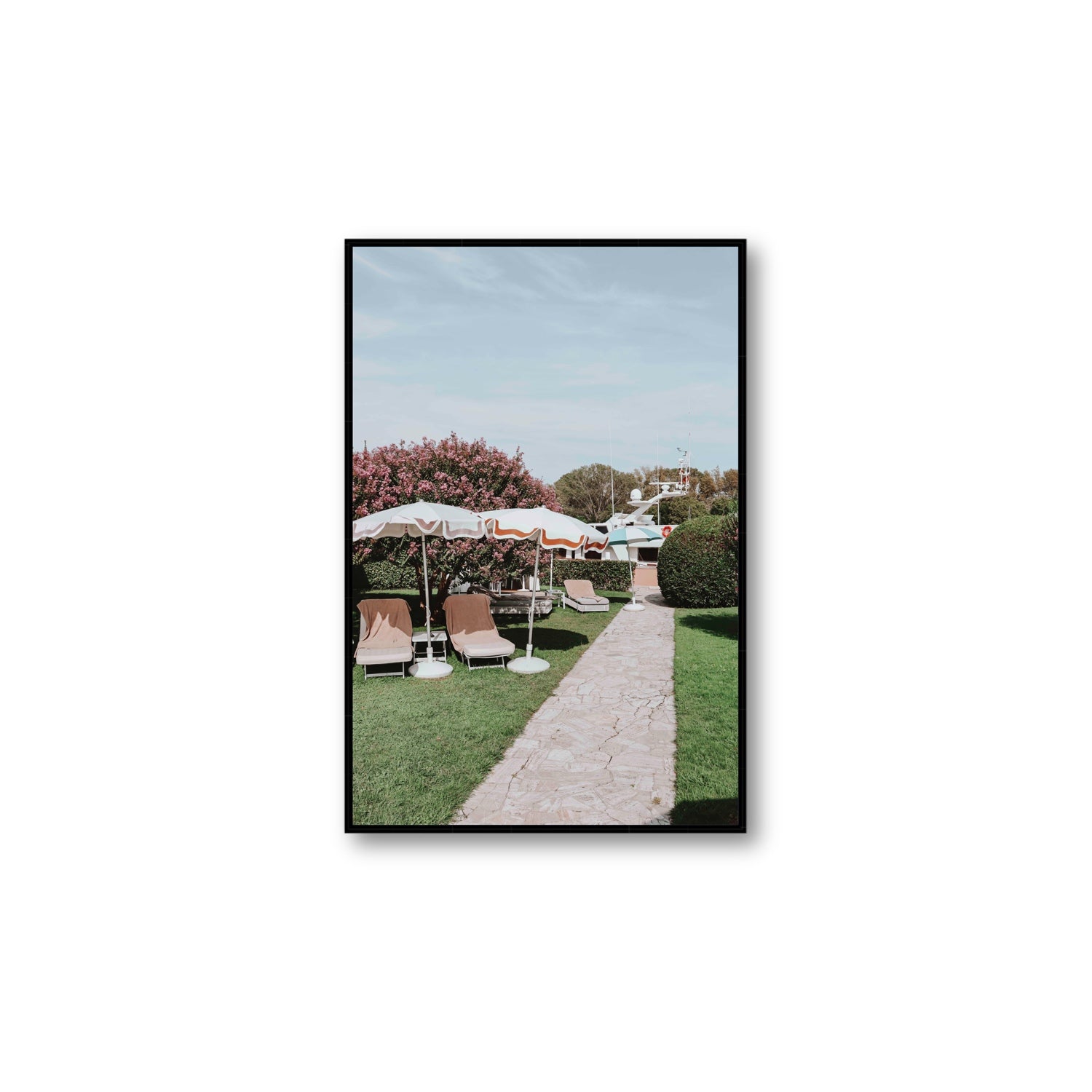 A Bellini Awaits Venice Italian wall art Large fine art canvas in black float frame