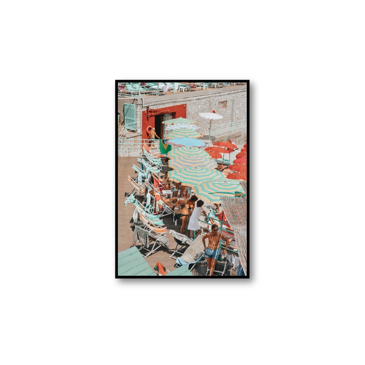 Colourful Canopy fine art print, Capri, Italy, Large, Black Float Frame, Fine Art Canvas