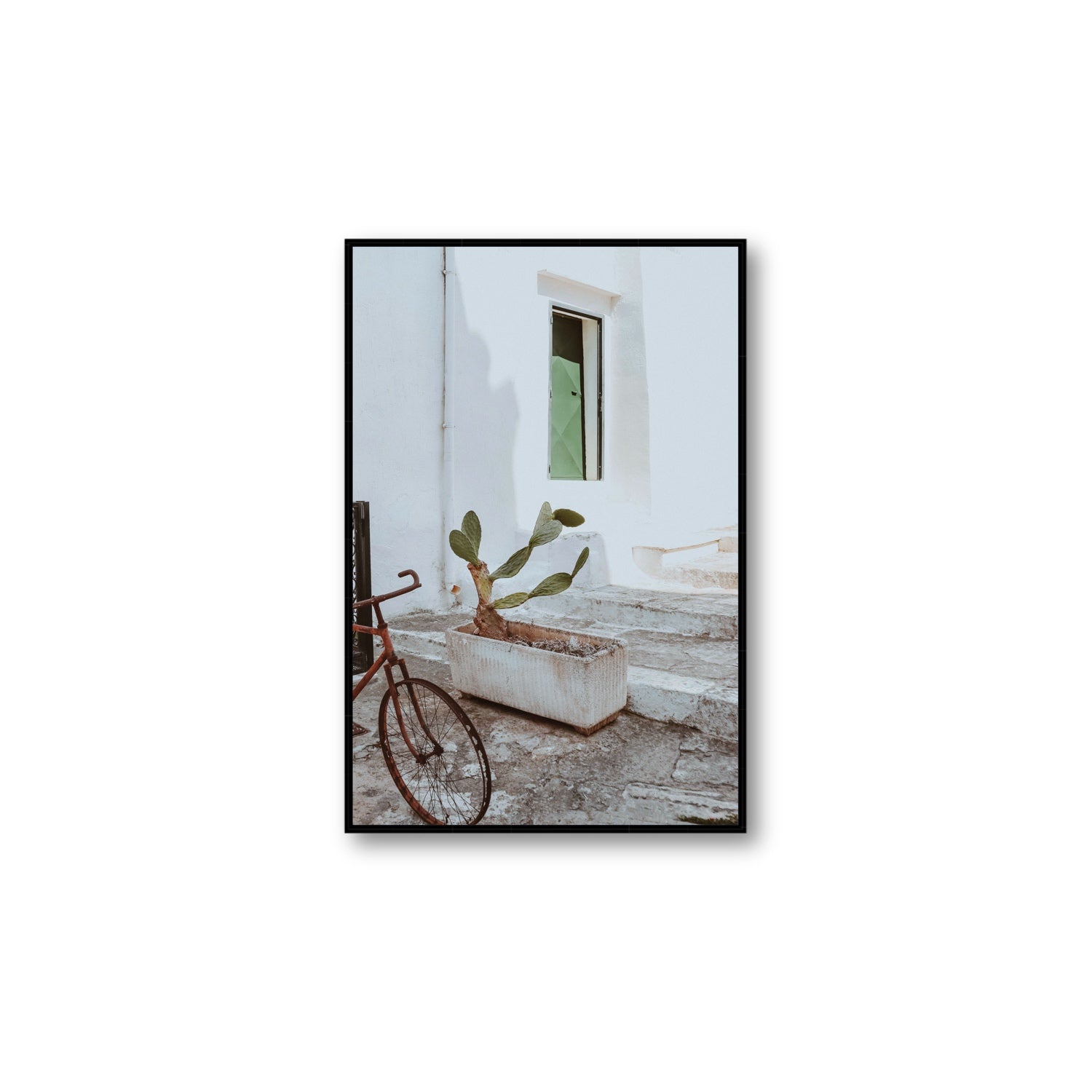 Simple Harmony fine art print, Puglia, Italy, Large, Black Float Frame, Fine Art Canvas