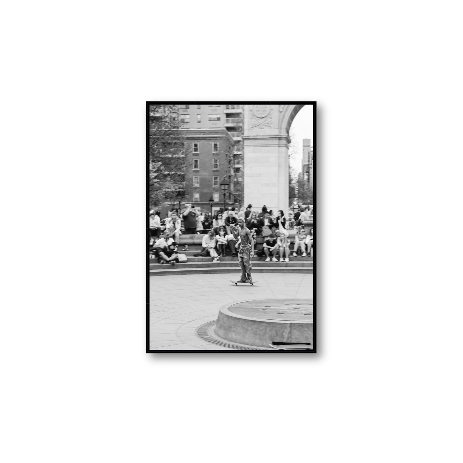Parkside Pirouettes New York NYC Black & White wall art Large fine art canvas in black float frame
