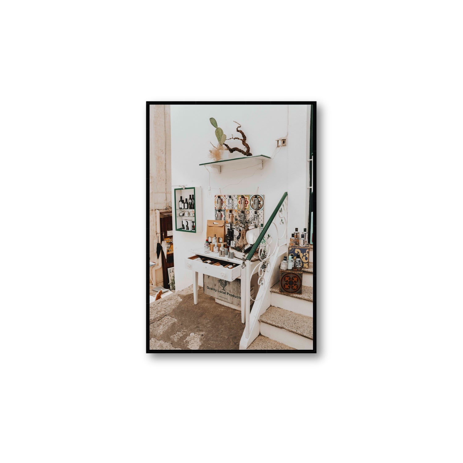 Liquid Gold fine art print, Puglia, Italy, Large, Black Float Frame, Fine Art Canvas