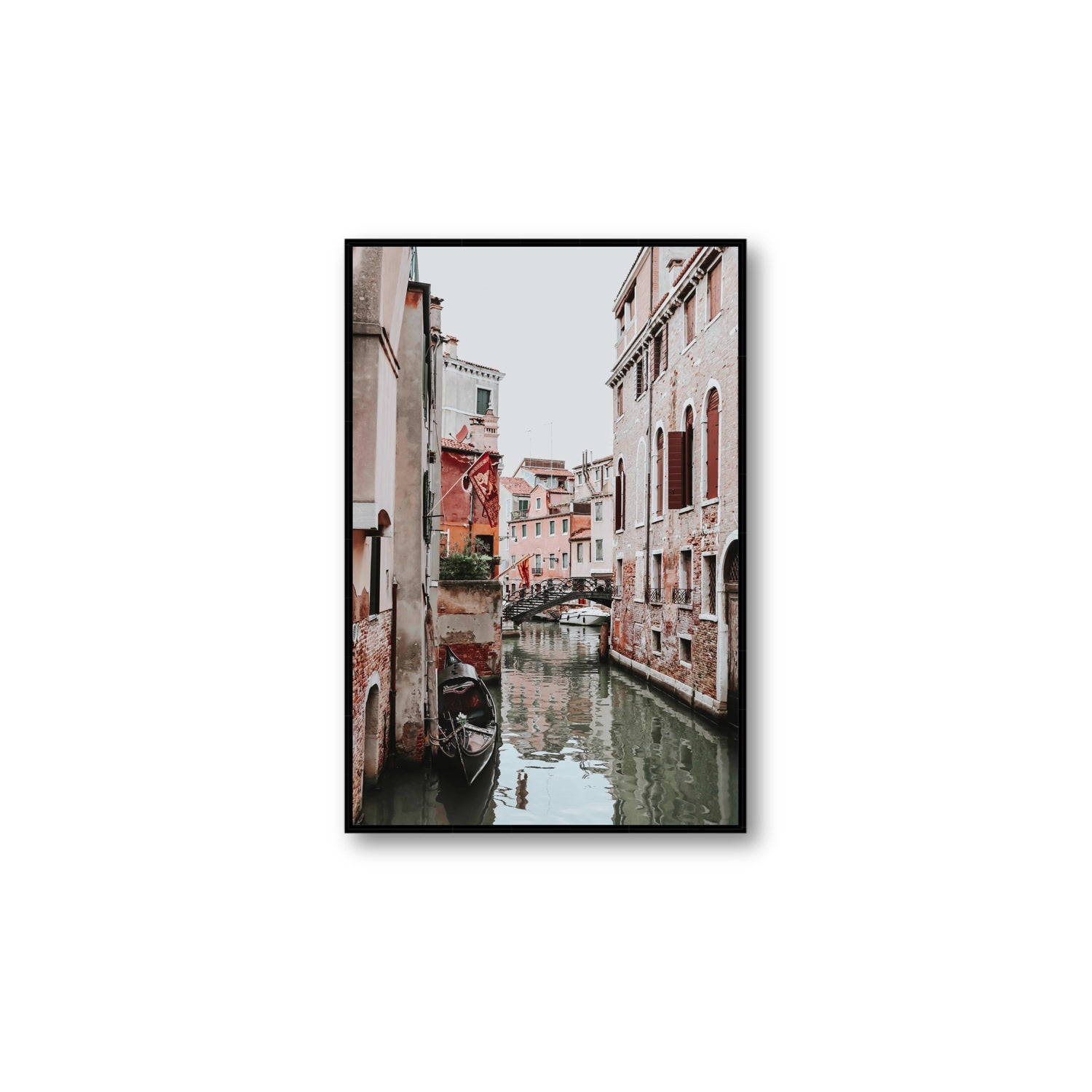 Laguna Veneta Venice Italian wall art Large fine art canvas in black float frame