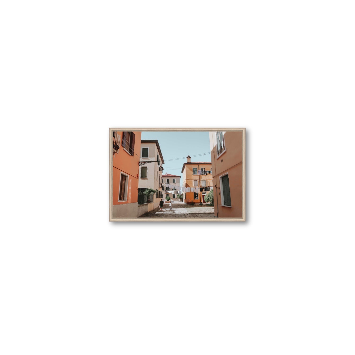 Giorgia Boscolo Venice Italian wall art Small fine art canvas in natural oak float frame