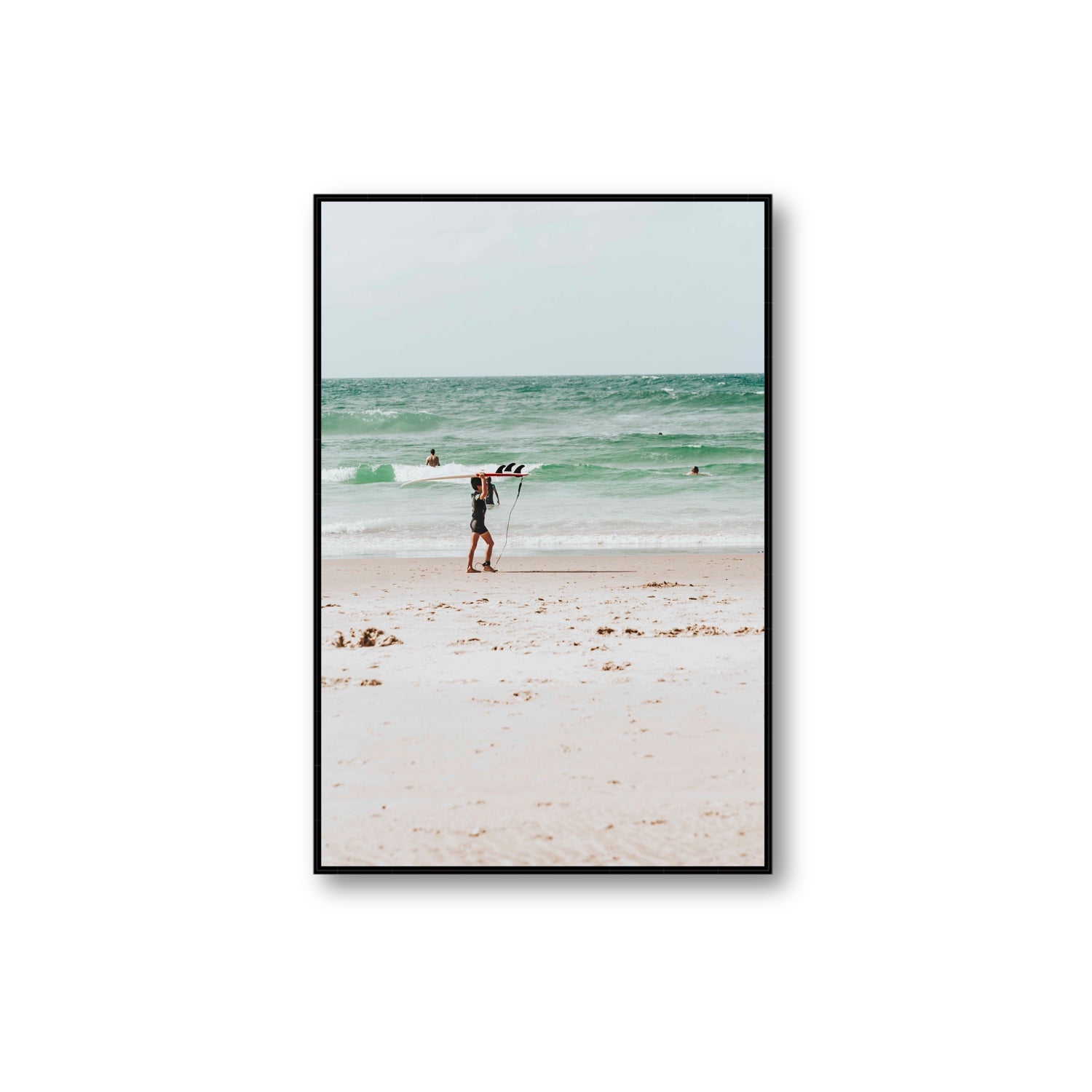Grommet Byron Bay Surf coastal wall art Extra Large fine art canvas in black float frame