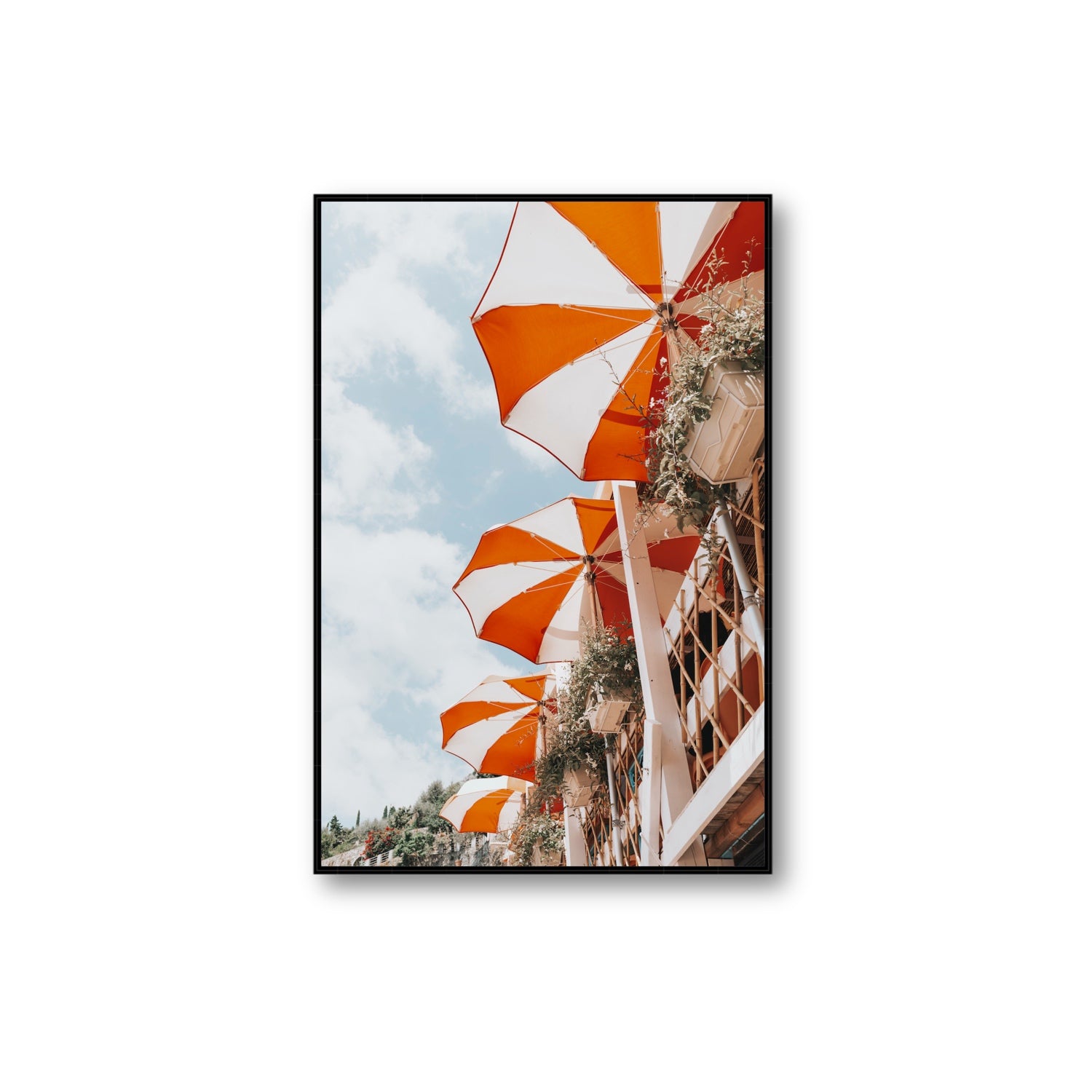 Mantienilo Semplice fine art print, Positano, Italy, Extra Large, Black Float Frame, Fine Art Canvas