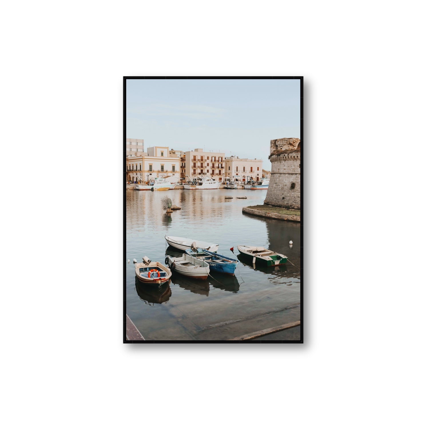 Fishing Legacy fine art print, Puglia, Italy, Extra Large, Black Float Frame, Fine Art Canvas