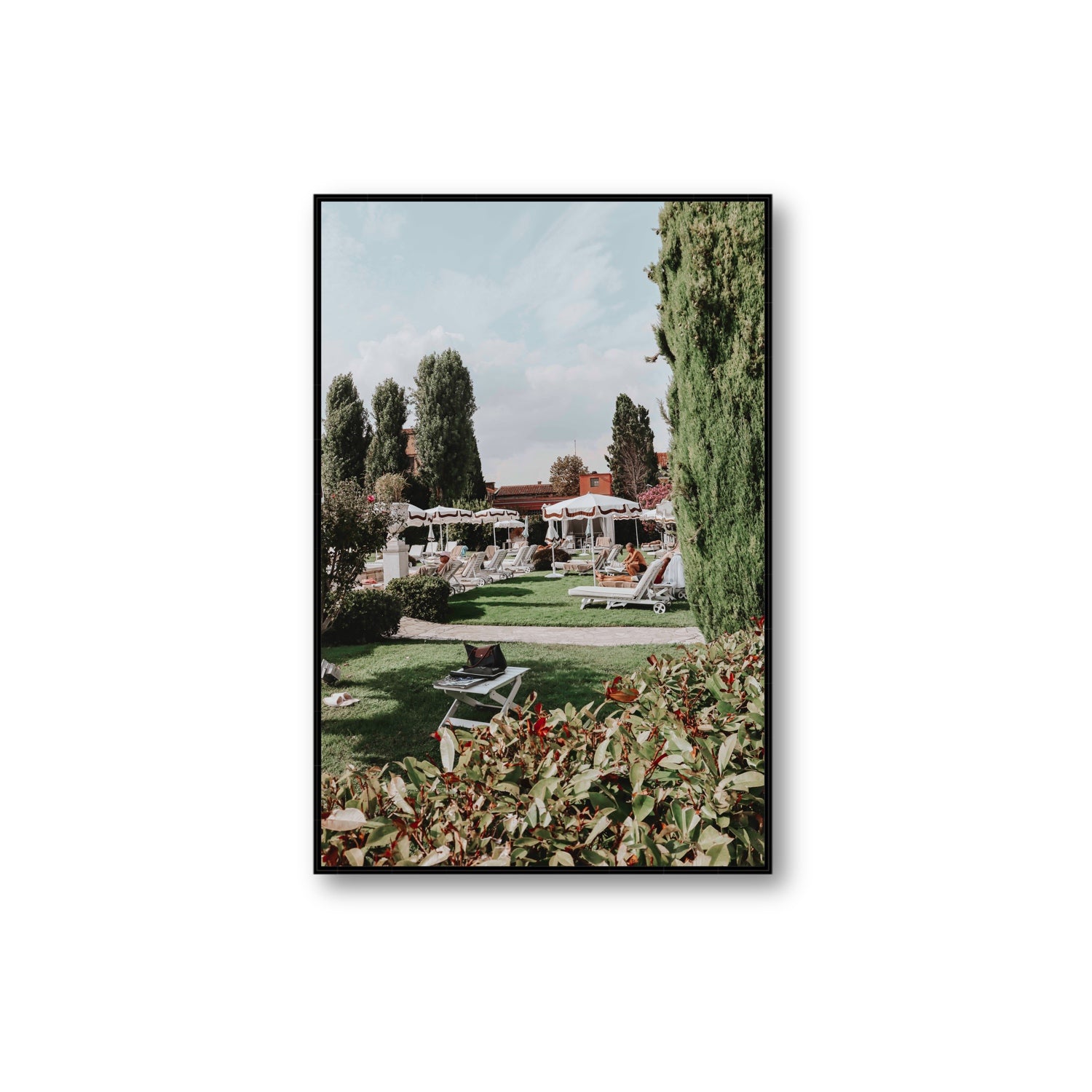 Private Serenity Venice Italian wall art Extra Large fine art canvas in black float frame