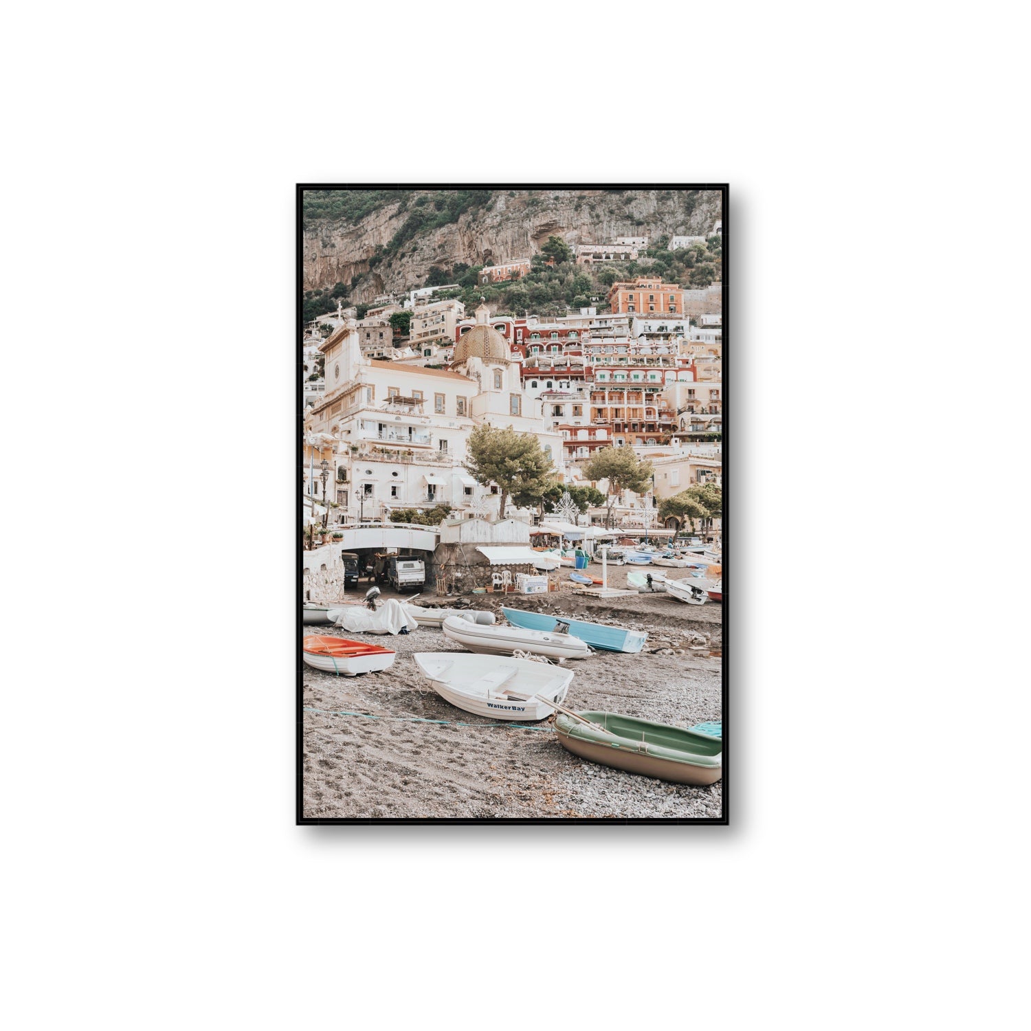 A Memory To Treasure fine art print, Positano, Italy, Extra Large, Black Float Frame, Fine Art Canvas
