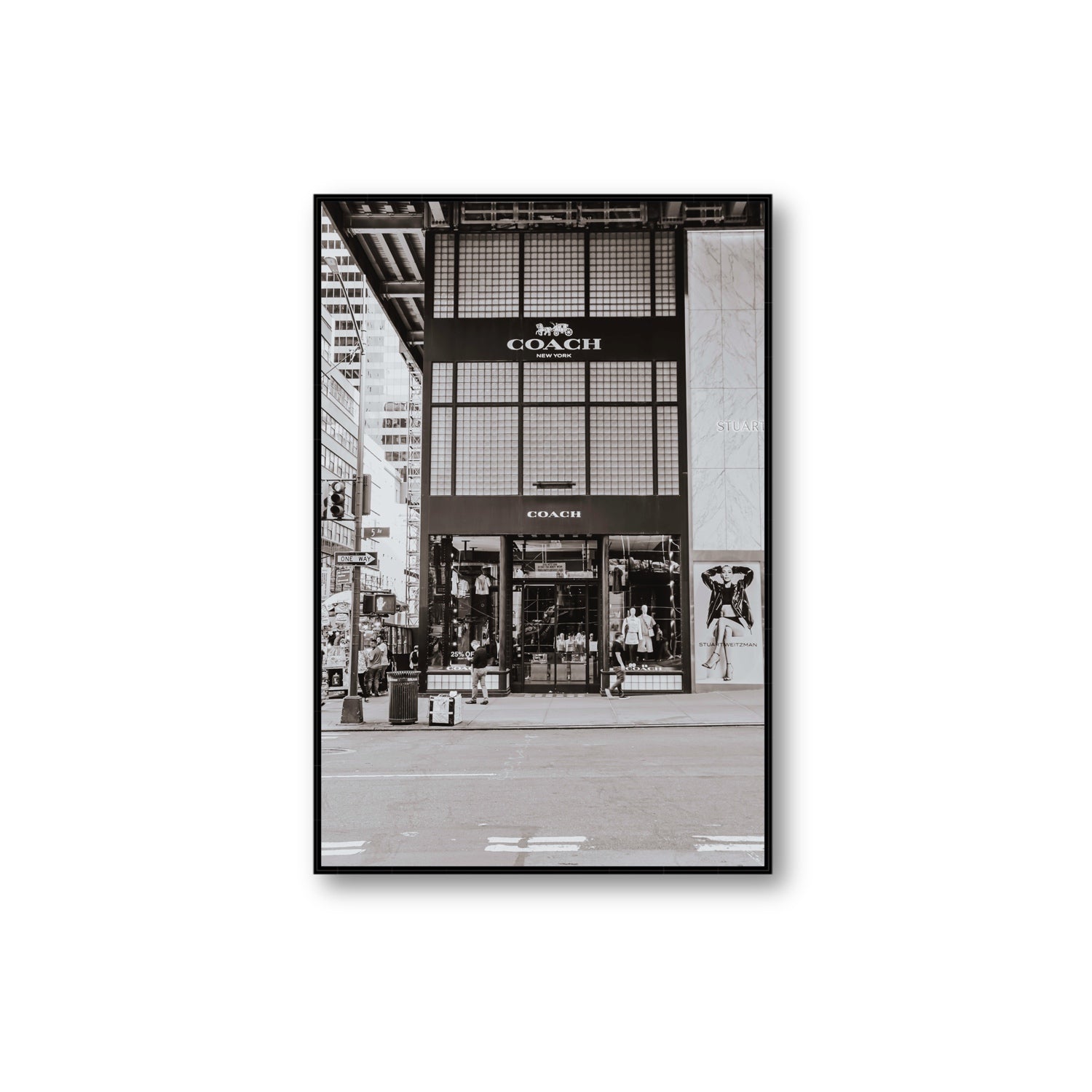 Coach Uptown fine art print, New York, United States, Extra Large, Black Float Frame, Fine Art Canvas