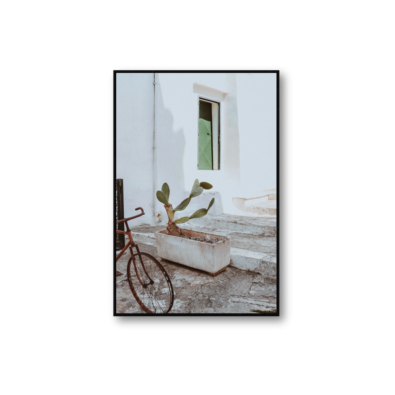 Simple Harmony fine art print, Puglia, Italy, Extra Large, Black Float Frame, Fine Art Canvas