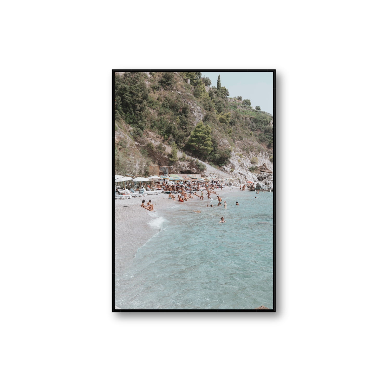 Mediterranean Magic fine art print, Amalfi, Italy, Extra Large, Black Float Frame, Fine Art Canvas