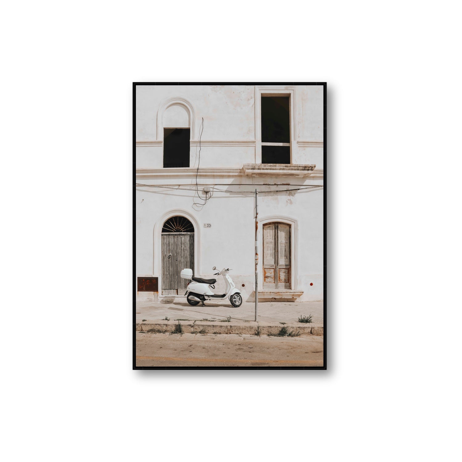 Radiant Ride fine art print, Puglia, Italy, Extra Large, Black Float Frame, Fine Art Canvas