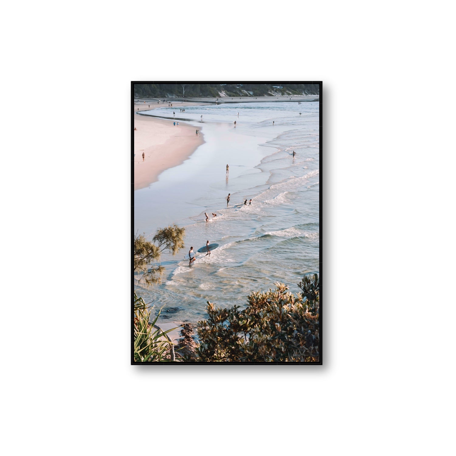 Healing Waters fine art print, Byron Bay, Australia, Extra Large, Black Float Frame, Fine Art Canvas