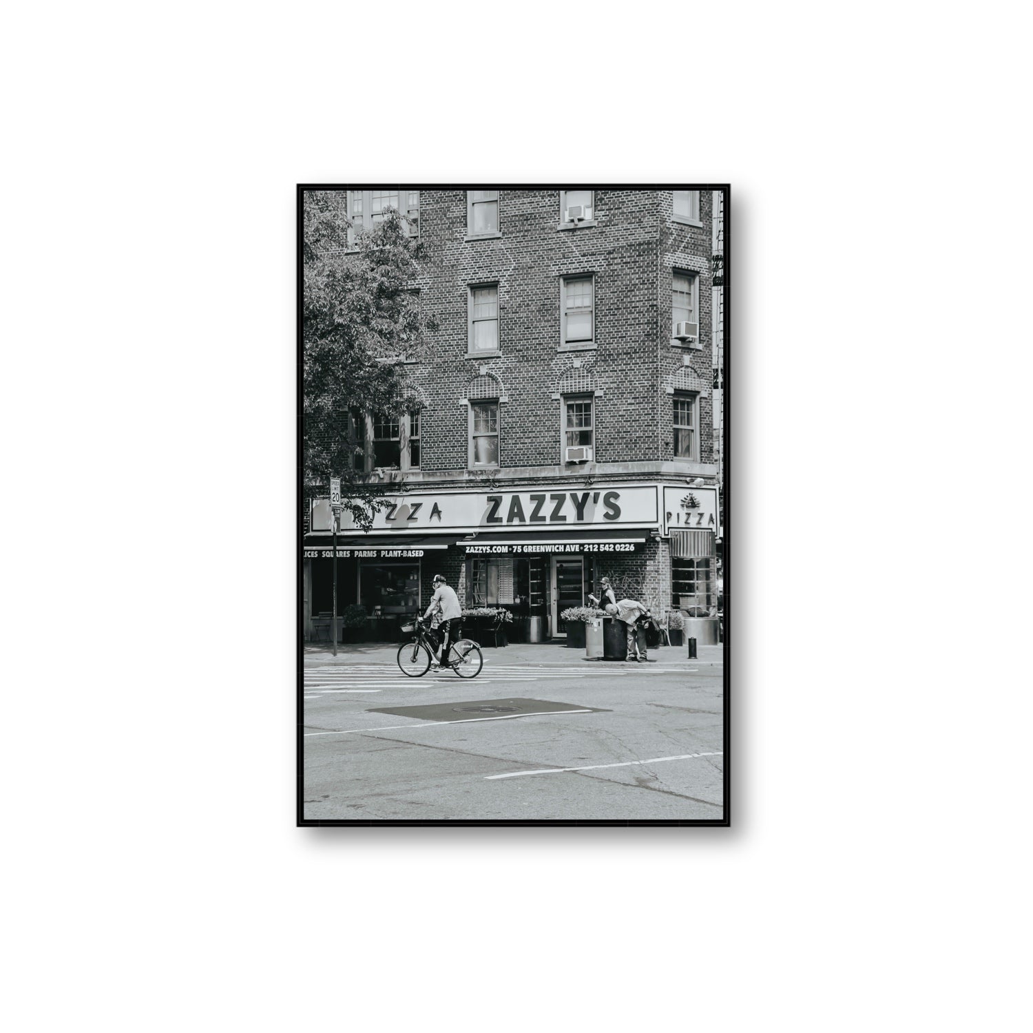 Zazzy's New York NYC Black & White wall art Extra Large fine art canvas in black float frame