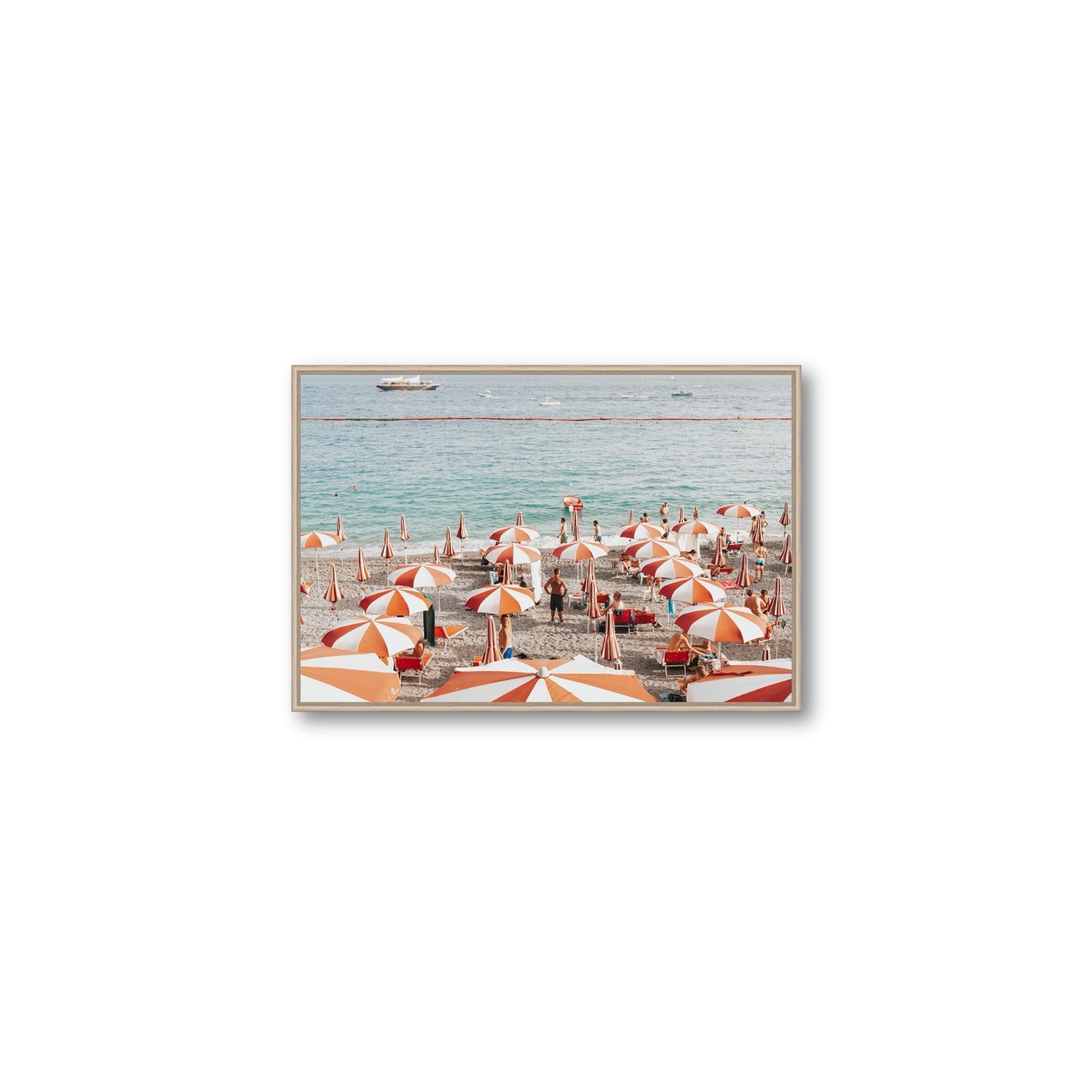 That's Amore Amalfi Mediterranean wall art Medium fine art canvas in natural oak float frame