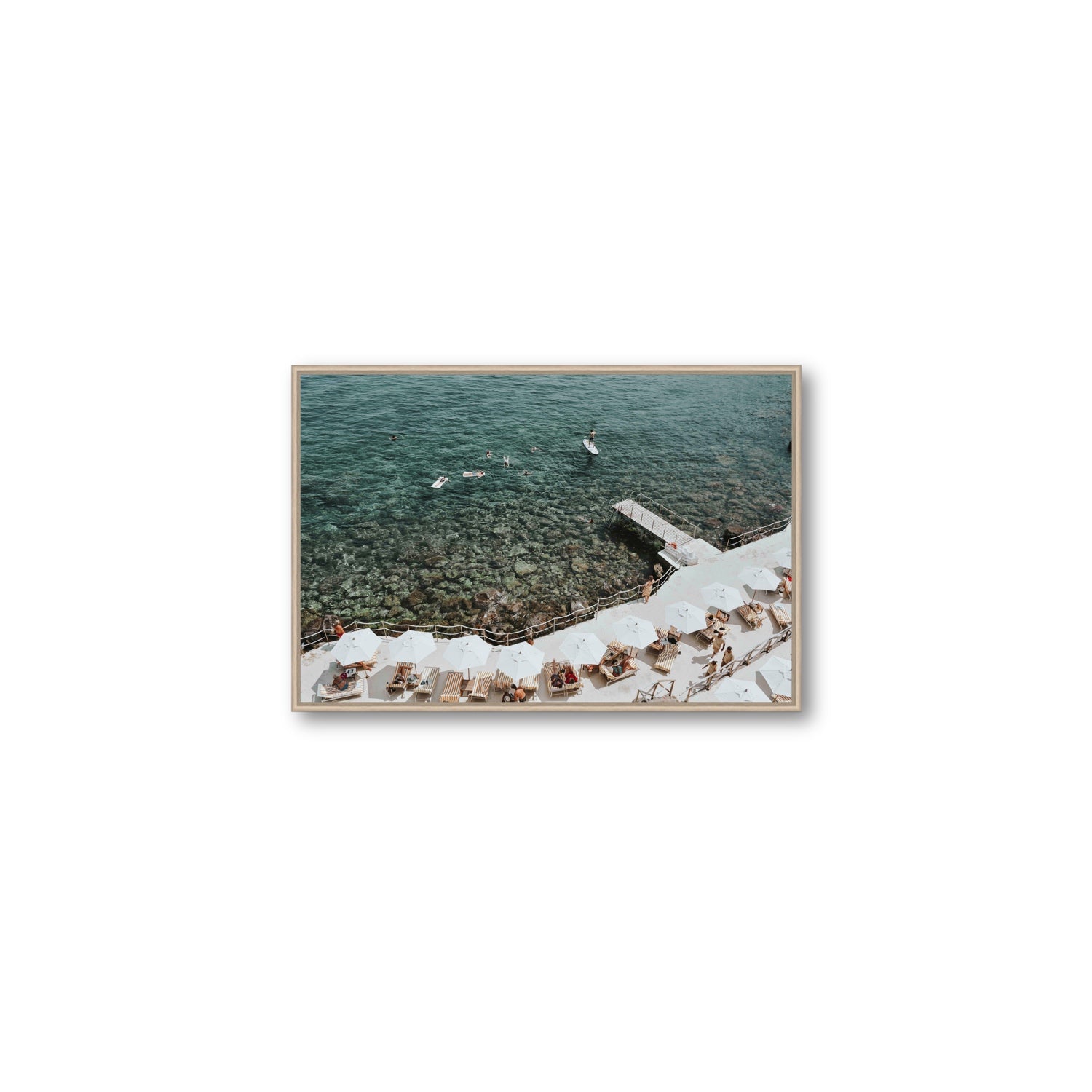 Our Tuscan Dream Tuscany Italian wall art Medium fine art canvas in natural oak float frame