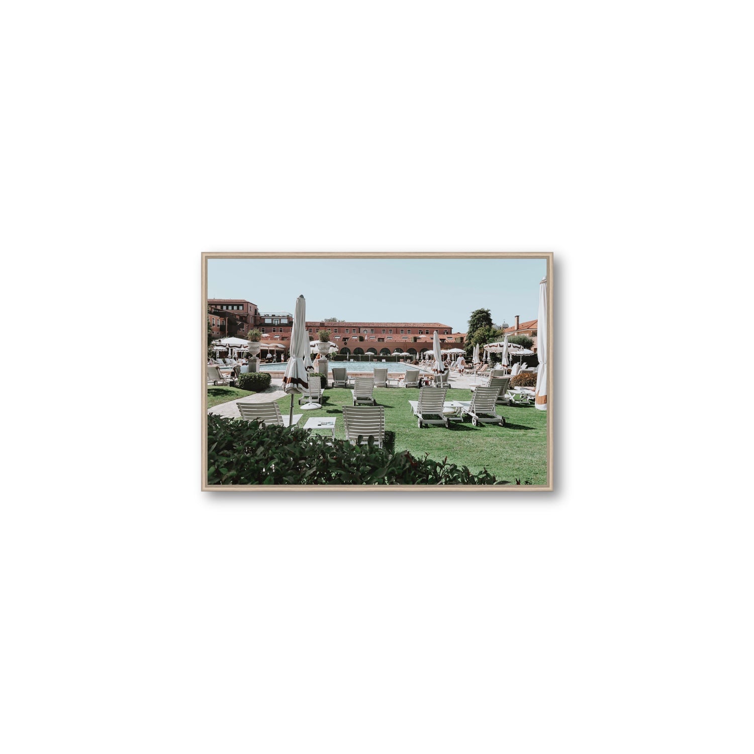 Arrigo Venice Italian wall art Medium fine art canvas in natural oak float frame
