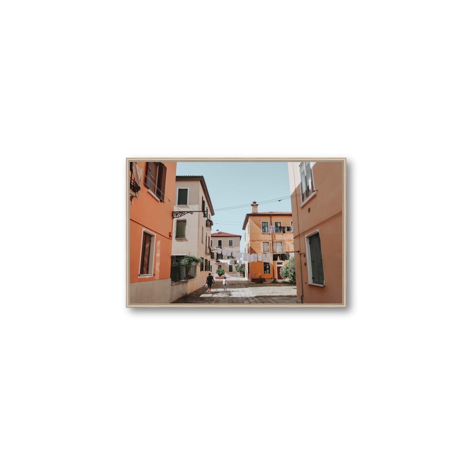 Giorgia Boscolo Venice Italian wall art Medium fine art canvas in natural oak float frame