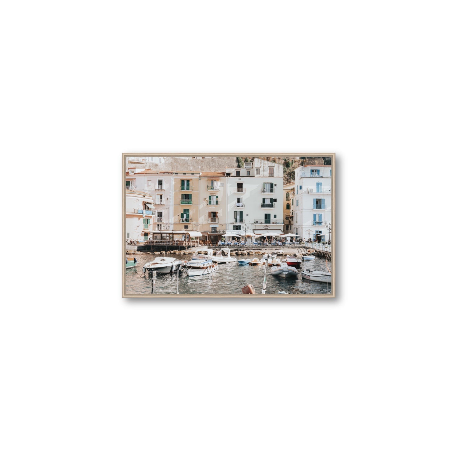L'Insenatura fine art print, Sorrento, Italy, Medium, Natural Oak Float Frame, Fine Art Canvas