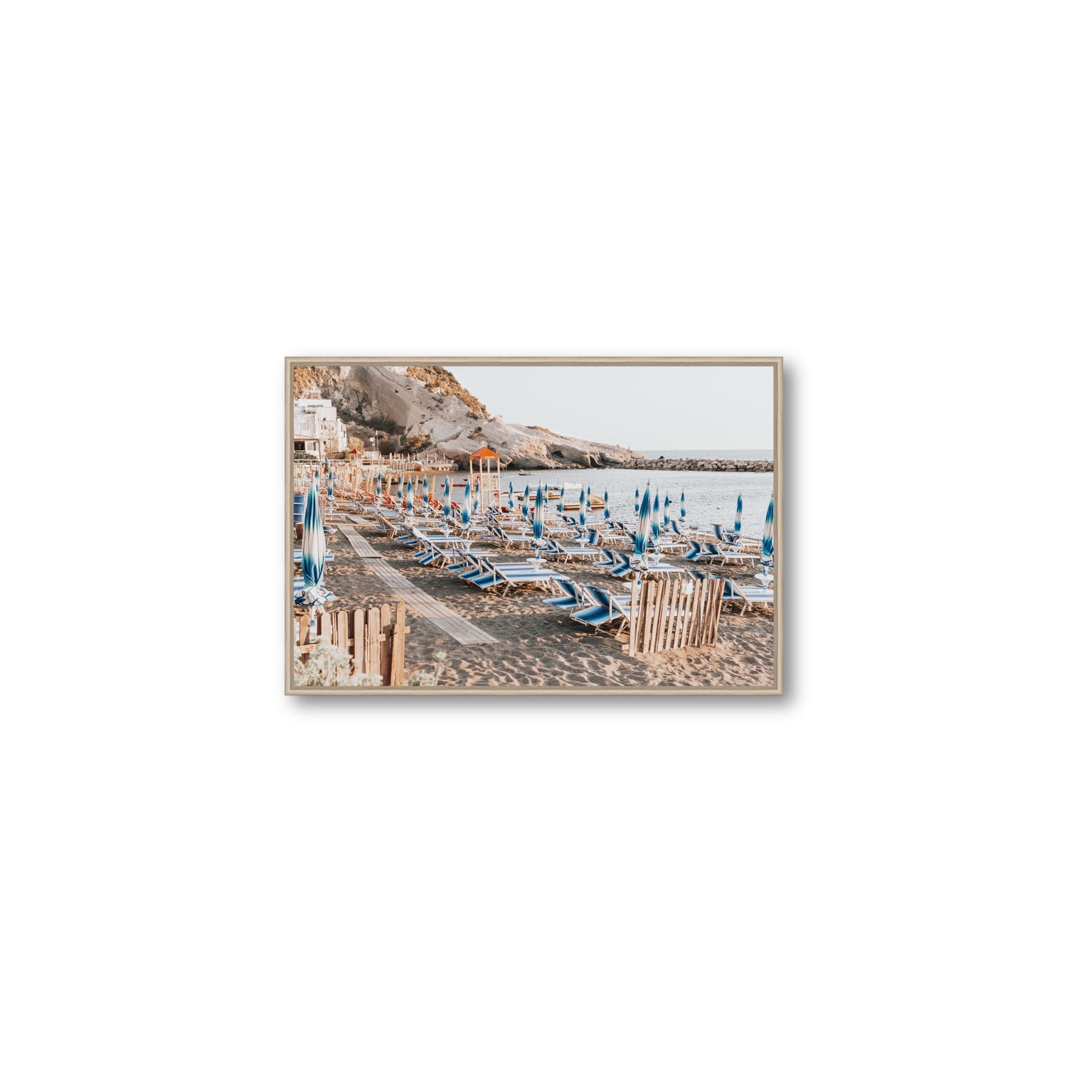 Sandy Daydreams fine art print, Ischia, Italy, Medium, Natural Oak Float Frame, Fine Art Canvas