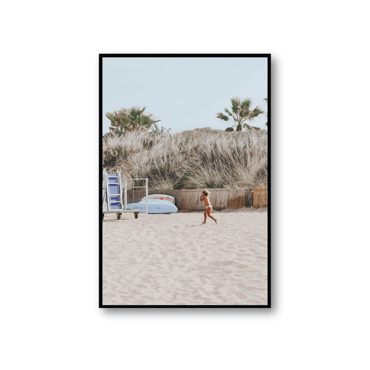 Little Explorer fine art print, Puglia, Italy, Giant, Black Float Frame, Fine Art Canvas