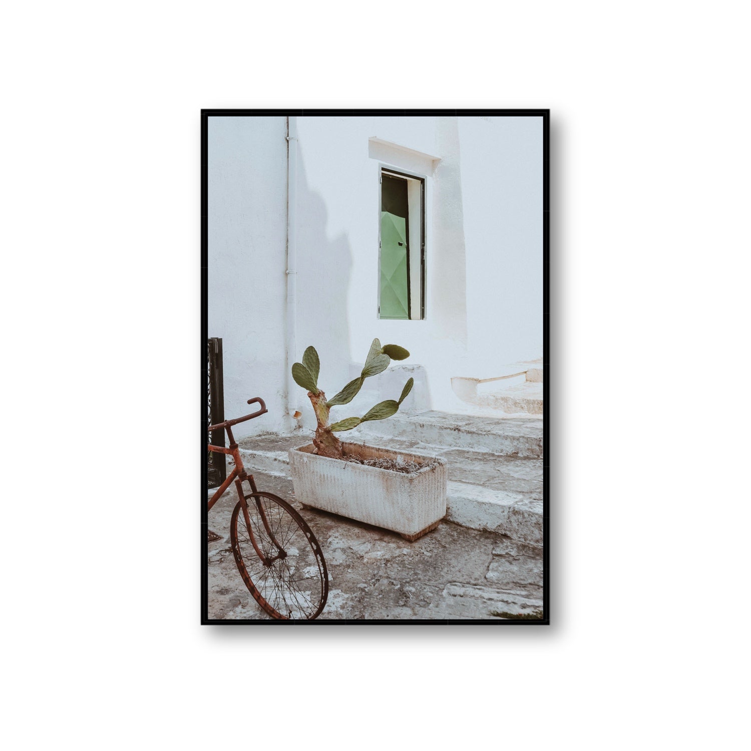 Simple Harmony fine art print, Puglia, Italy, Giant, Black Float Frame, Fine Art Canvas
