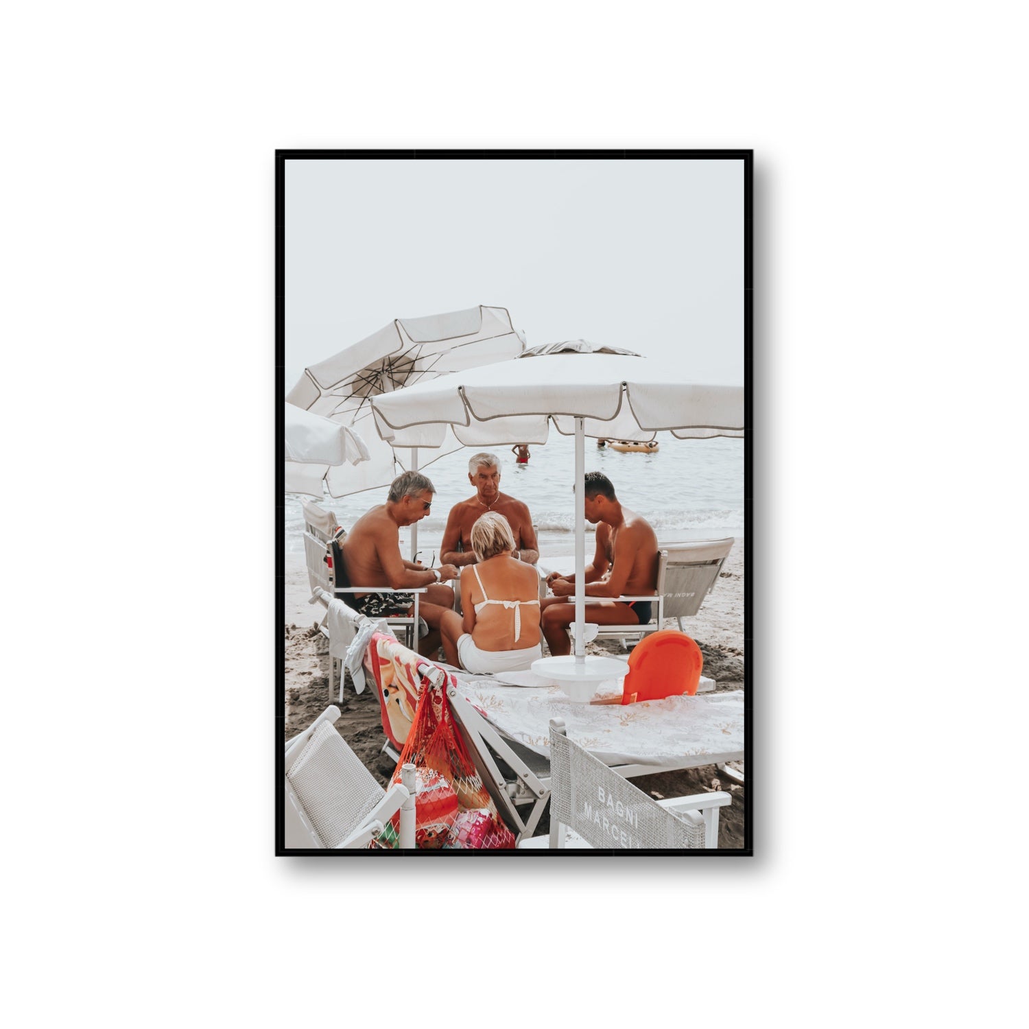 Luck Of The Draw fine art print, Alassio, Italy, Giant, Black Float Frame, Fine Art Canvas