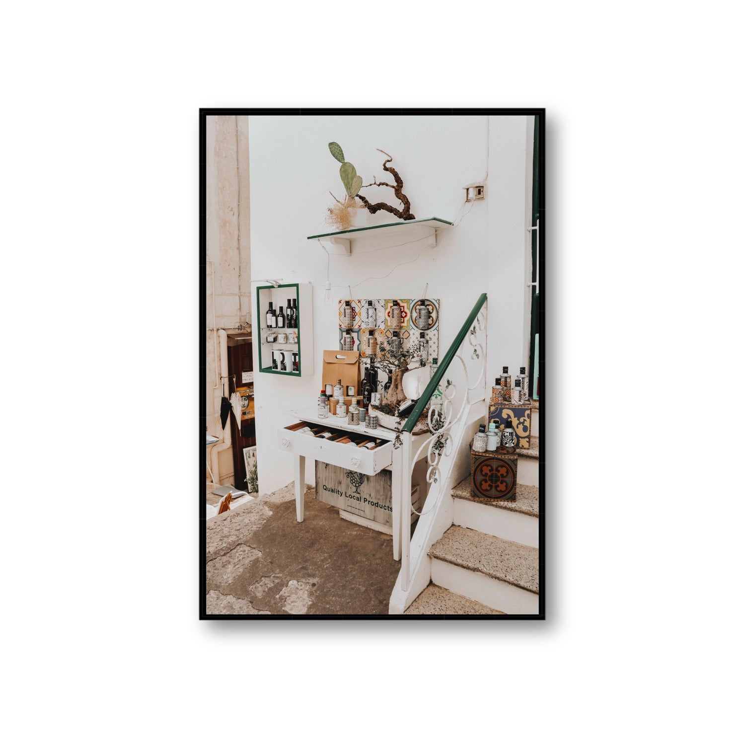 Liquid Gold fine art print, Puglia, Italy, Giant, Black Float Frame, Fine Art Canvas