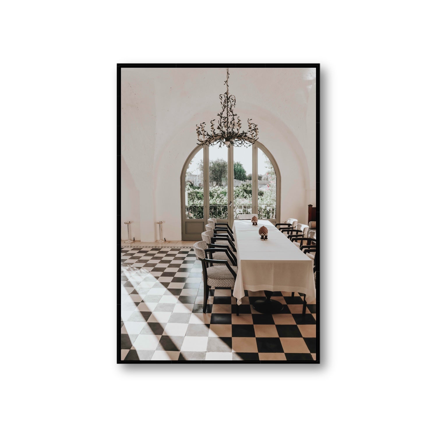 Sunbeam Feast Puglia Wall Italian fine art print Giant fine art canvas in black float frame