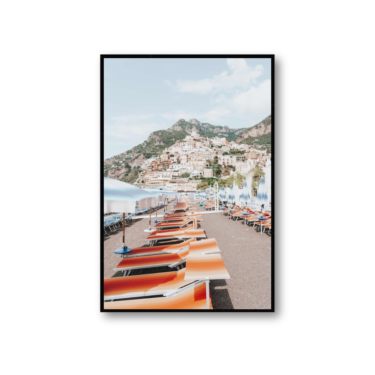 A Symphony of Colours fine art print, Positano, Italy, Giant, Black Float Frame, Fine Art Canvas