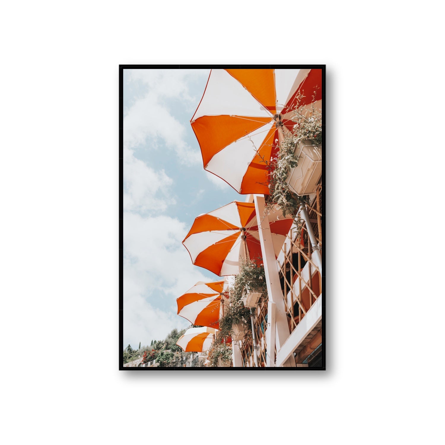 Mantienilo Semplice fine art print, Positano, Italy, Giant, Black Float Frame, Fine Art Canvas