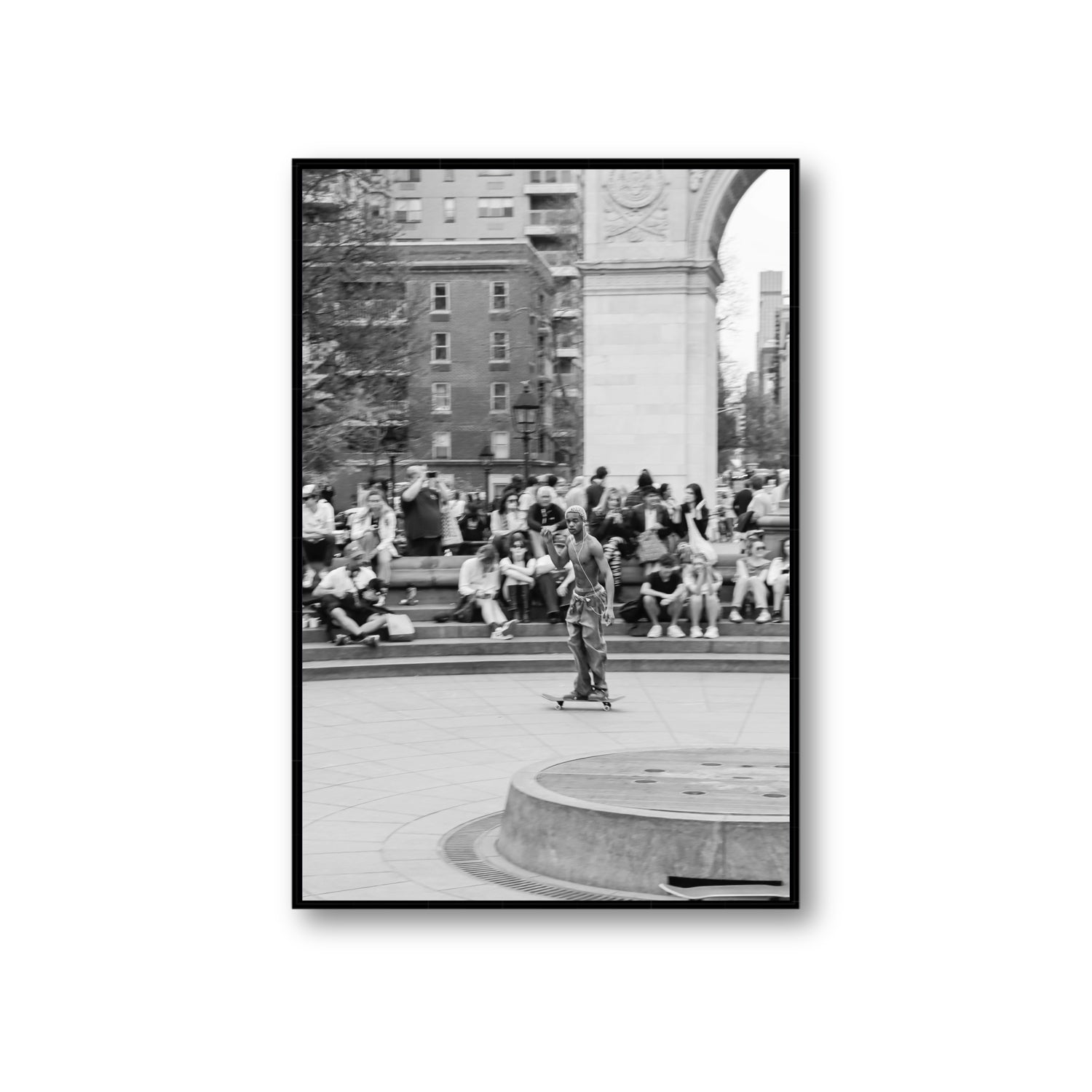 Parkside Pirouettes New York NYC Black & White wall art Giant fine art canvas in black float frame