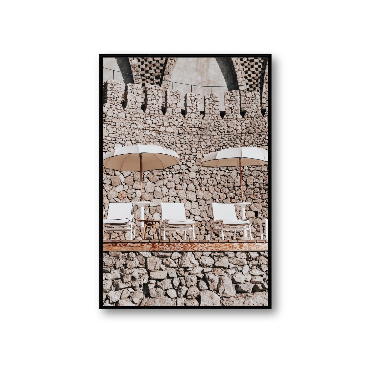 Pietra Amalfitana fine art print, Amalfi, Italy, luxury escapes artwork, Giant, Black Float Frame, Fine Art Canvas