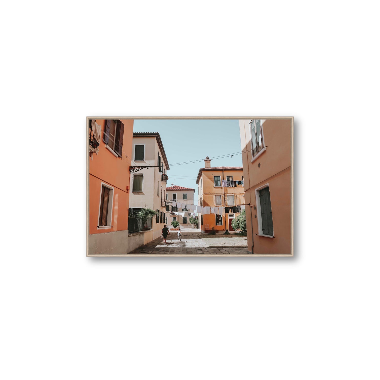 Giorgia Boscolo Venice Italian wall art Large fine art canvas in natural oak float frame