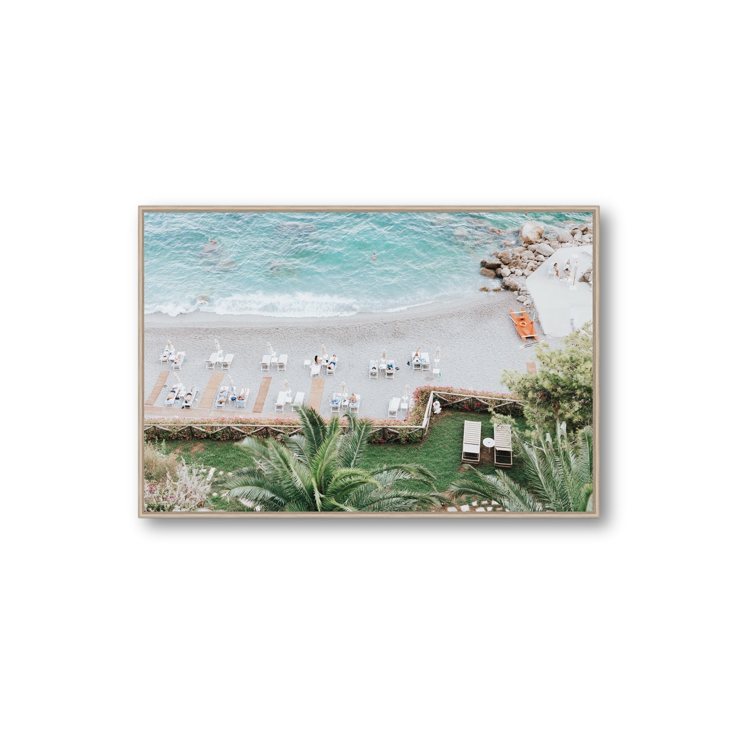 Elysian fine art print, Amalfi, Italy, Extra Large, Natural Oak Float Frame, Fine Art Canvas