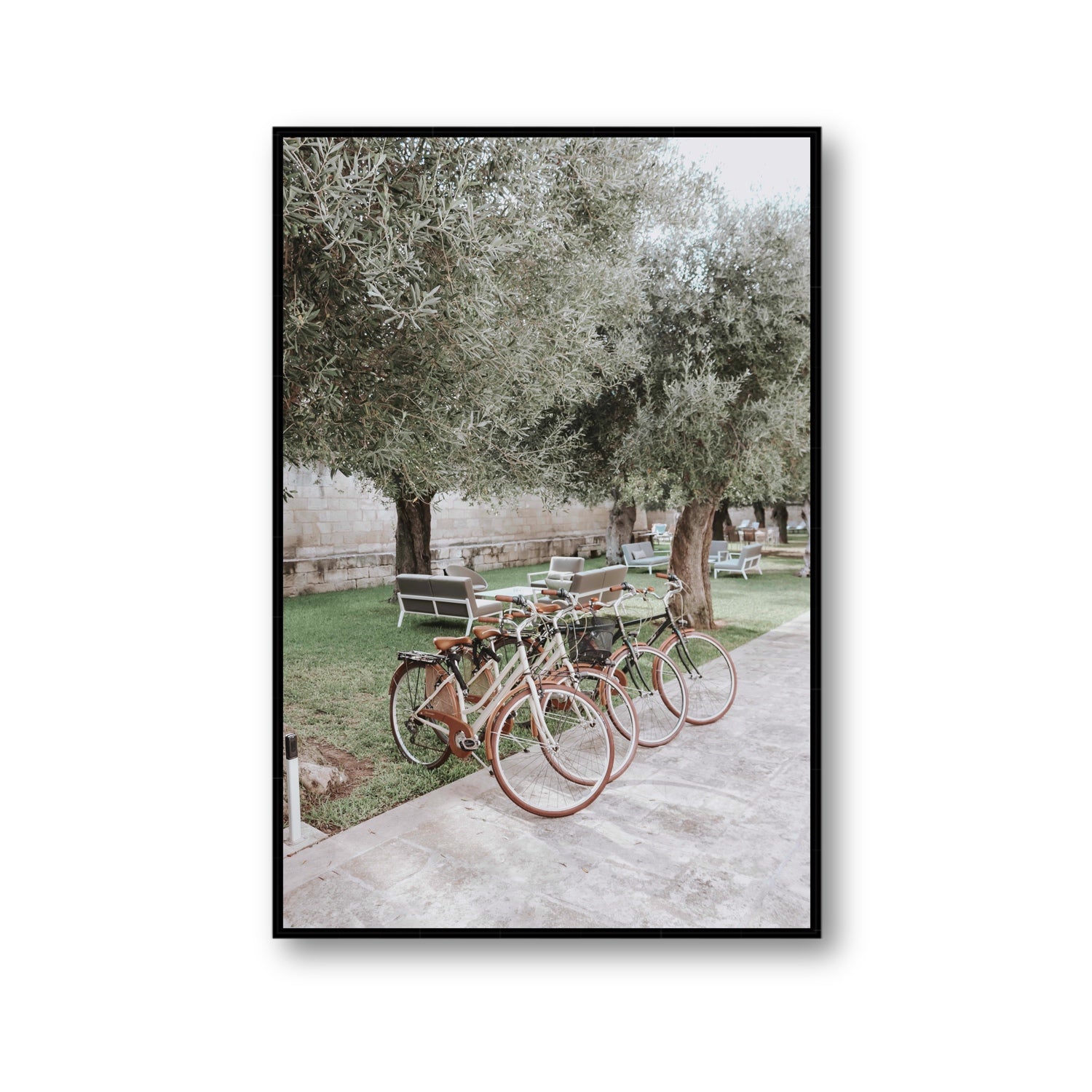 Classic Cruisers Puglia wall art Gallery fine art canvas in black float frame