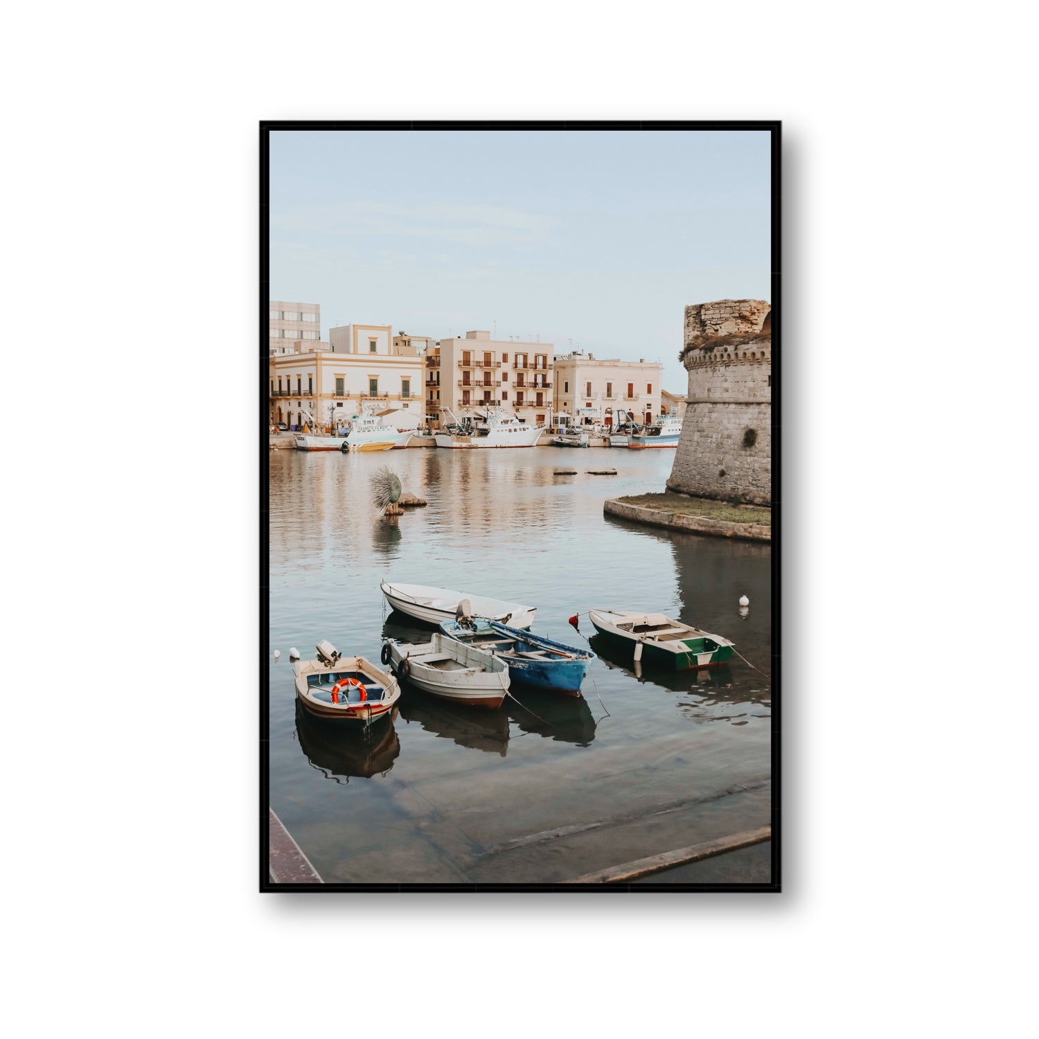 Fishing Legacy fine art print, Puglia, Italy, Gallery, Black Float Frame, Fine Art Canvas