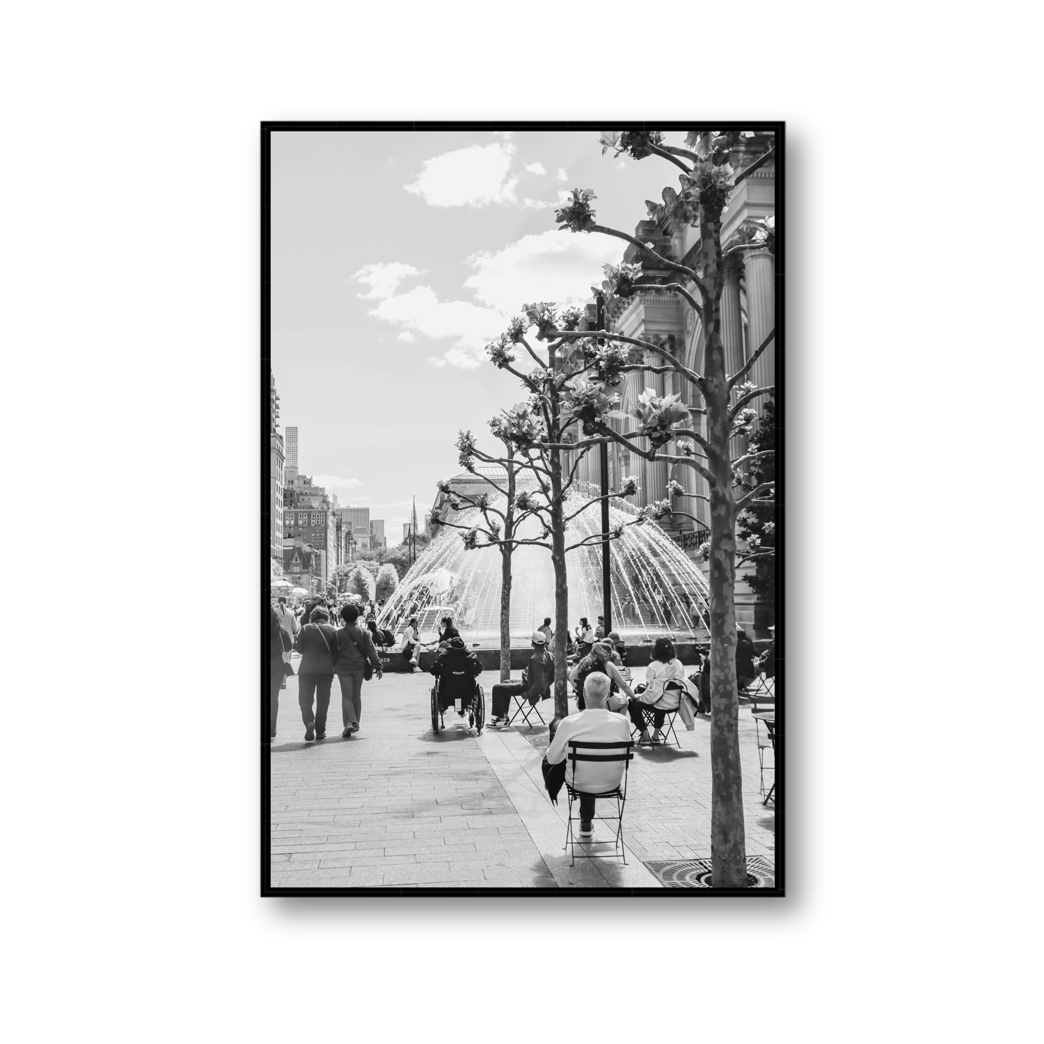 Luminary Noir New York NYC Black & White wall art Gallery fine art canvas in black float frame
