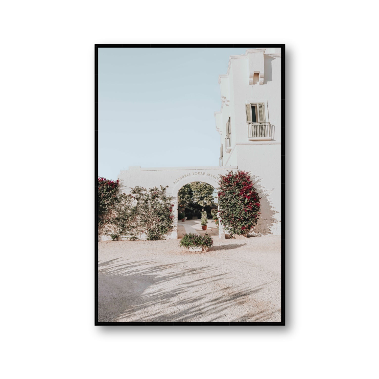 Villa Retreat fine art print, Puglia, Italy, Gallery, Black Float Frame, Fine Art Canvas