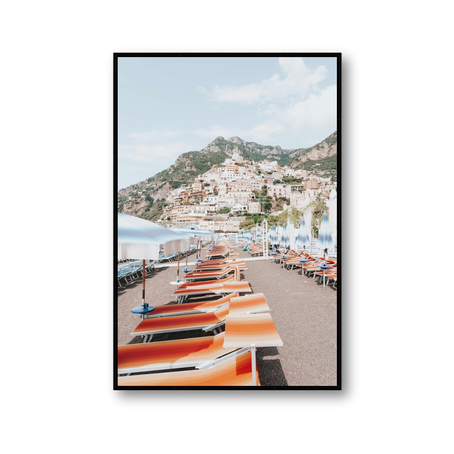 A Symphony of Colours fine art print, Positano, Italy, Gallery, Black Float Frame, Fine Art Canvas