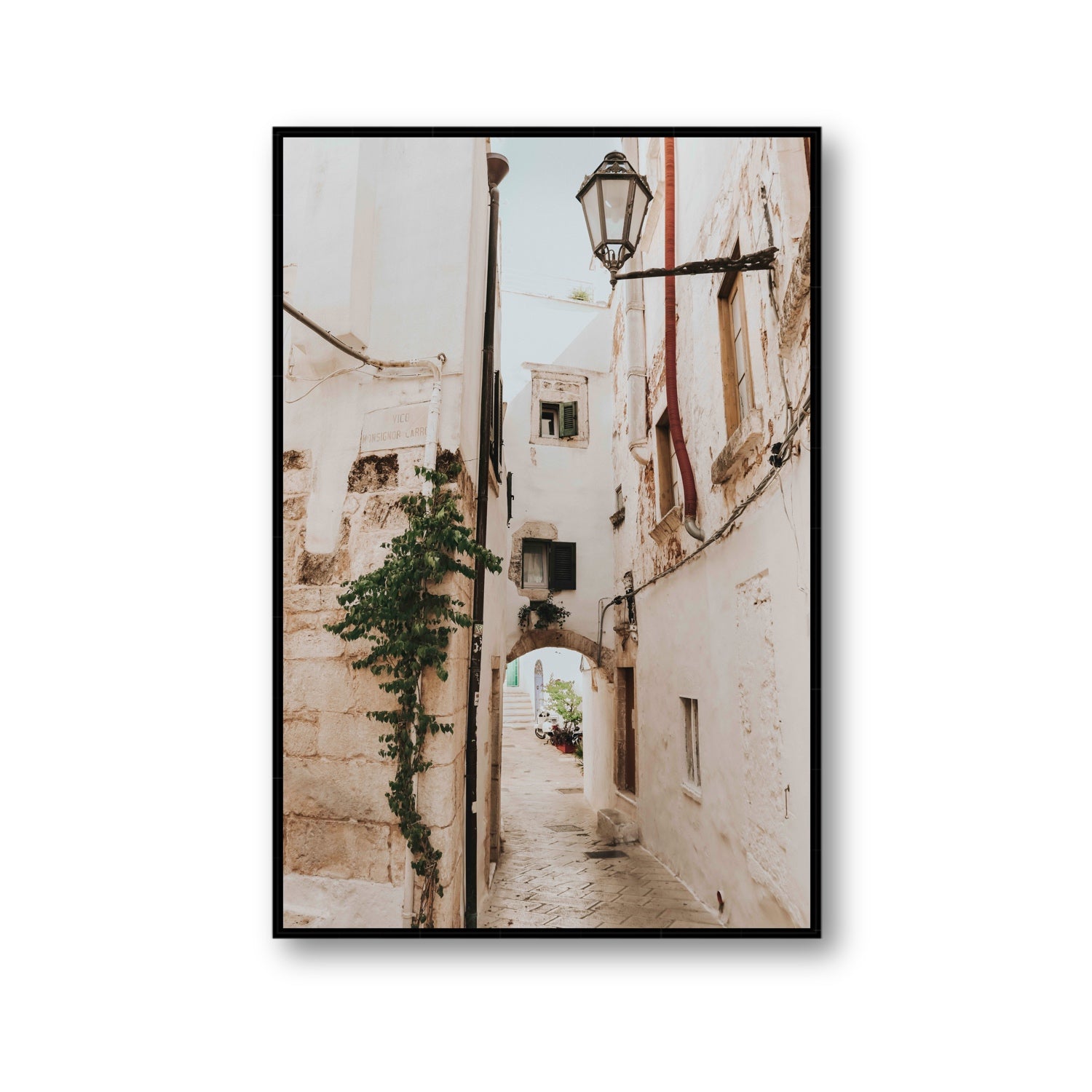 Labyrinth Lanes fine art print, Puglia, Italy, Gallery, Black Float Frame, Fine Art Canvas