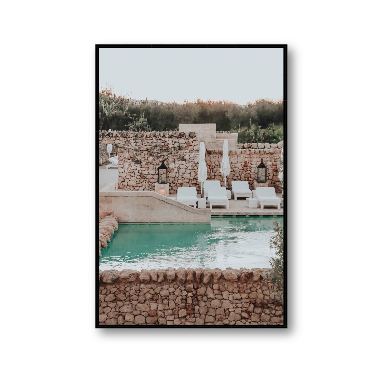 Stone Refuge fine art print, Puglia, Italy, Gallery, Black Float Frame, Fine Art Canvas