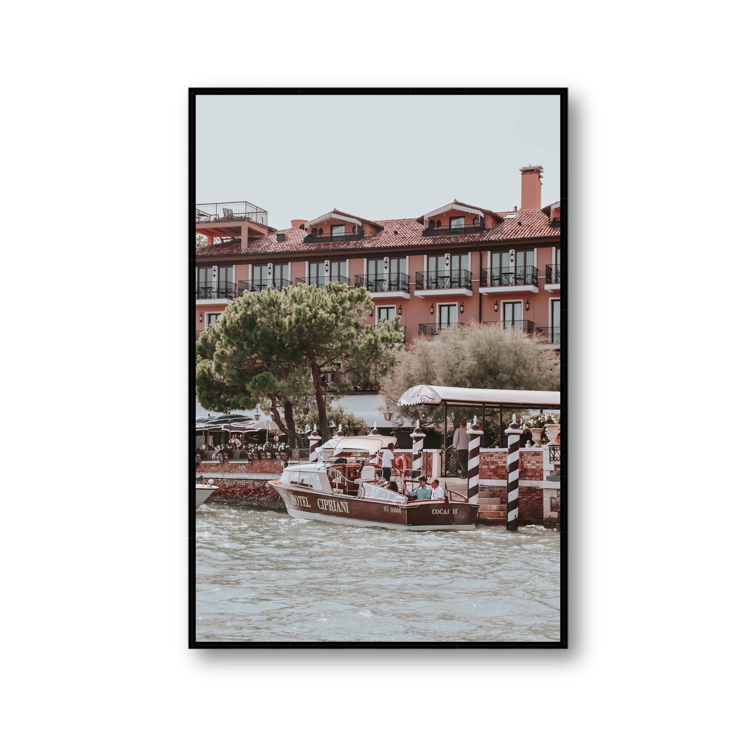 Cocai II Venice Italian wall art Gallery fine art canvas in black float frame