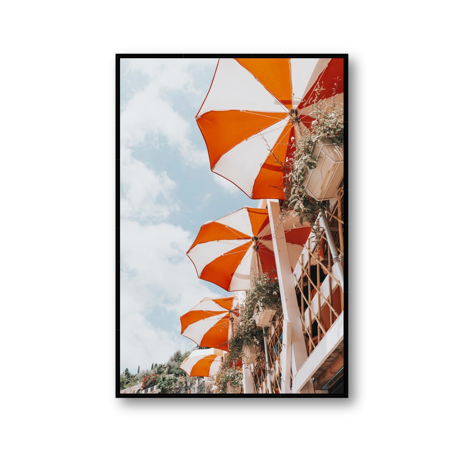 Mantienilo Semplice fine art print, Positano, Italy, Gallery, Black Float Frame, Fine Art Canvas