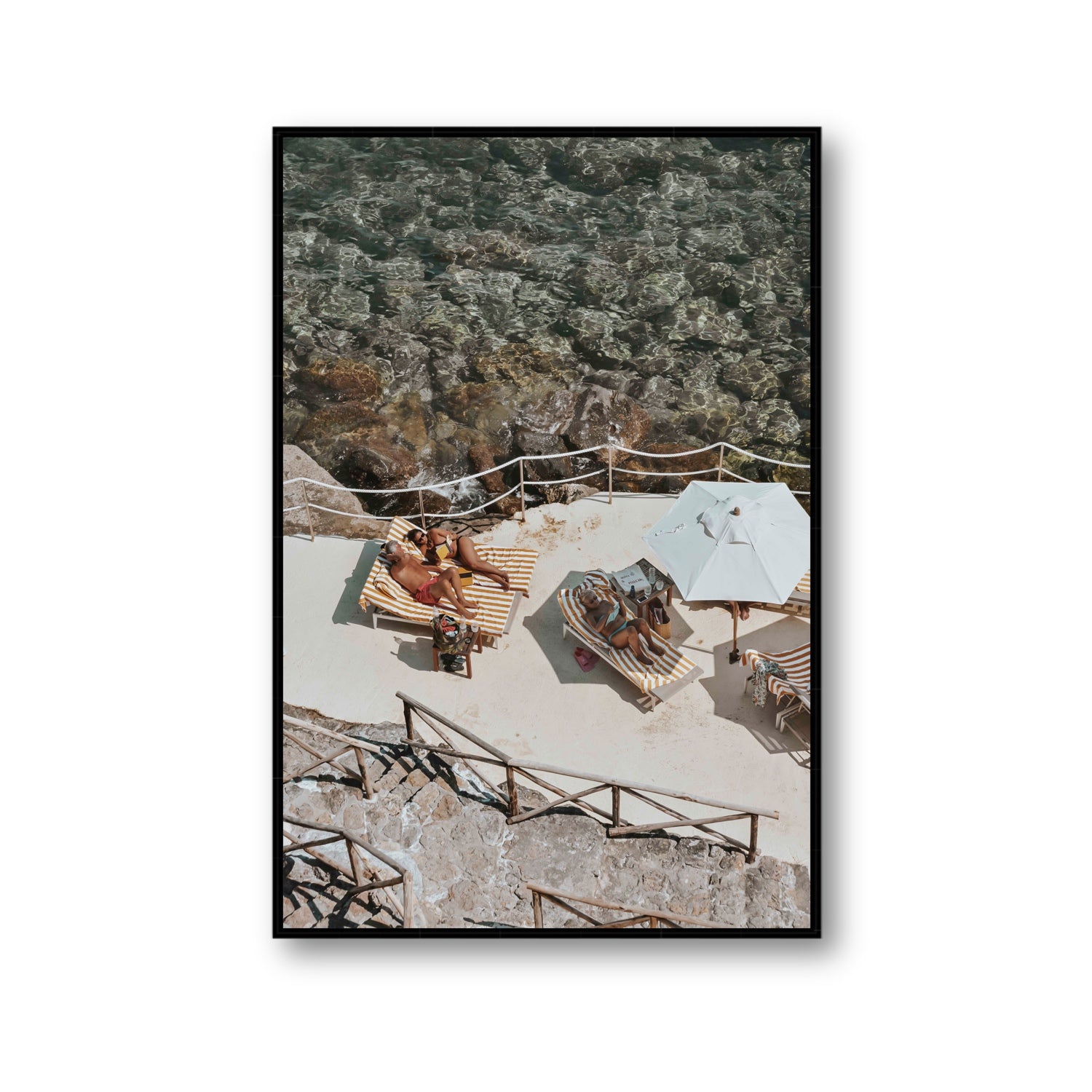 Lounge Lizards Tuscany Italian decor wall art Gallery fine art canvas in black float frame