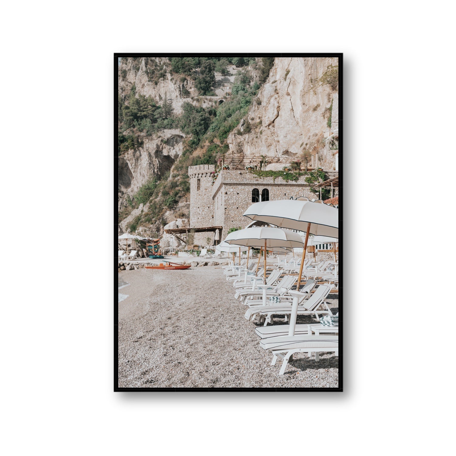 La Villeggiatura fine art print, Amalfi, Italy, luxury escapes artwork, Gallery, Black Float Frame, Fine Art Canvas