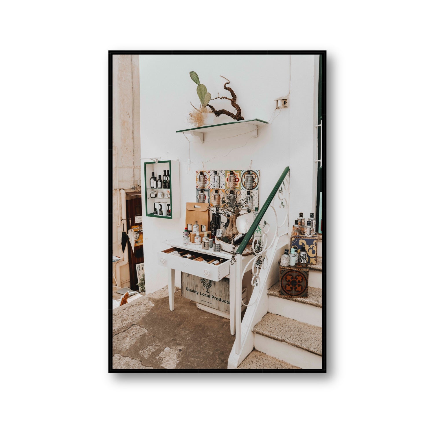 Liquid Gold fine art print, Puglia, Italy, Gallery, Black Float Frame, Fine Art Canvas