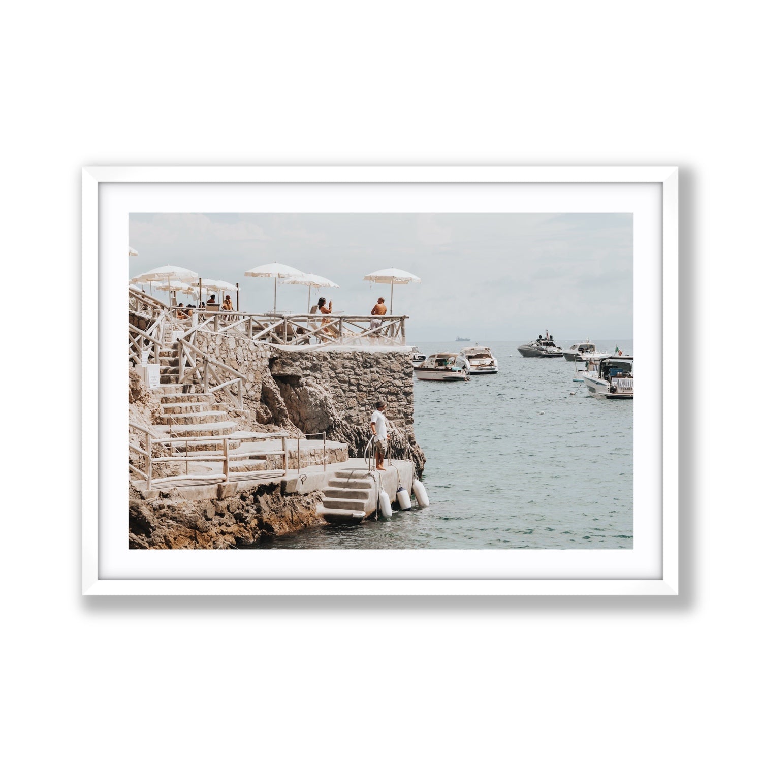 Conca Del Sogno fine art print, Nerano, Italy, Giant, White Frame · Matboard, Fine Art Print