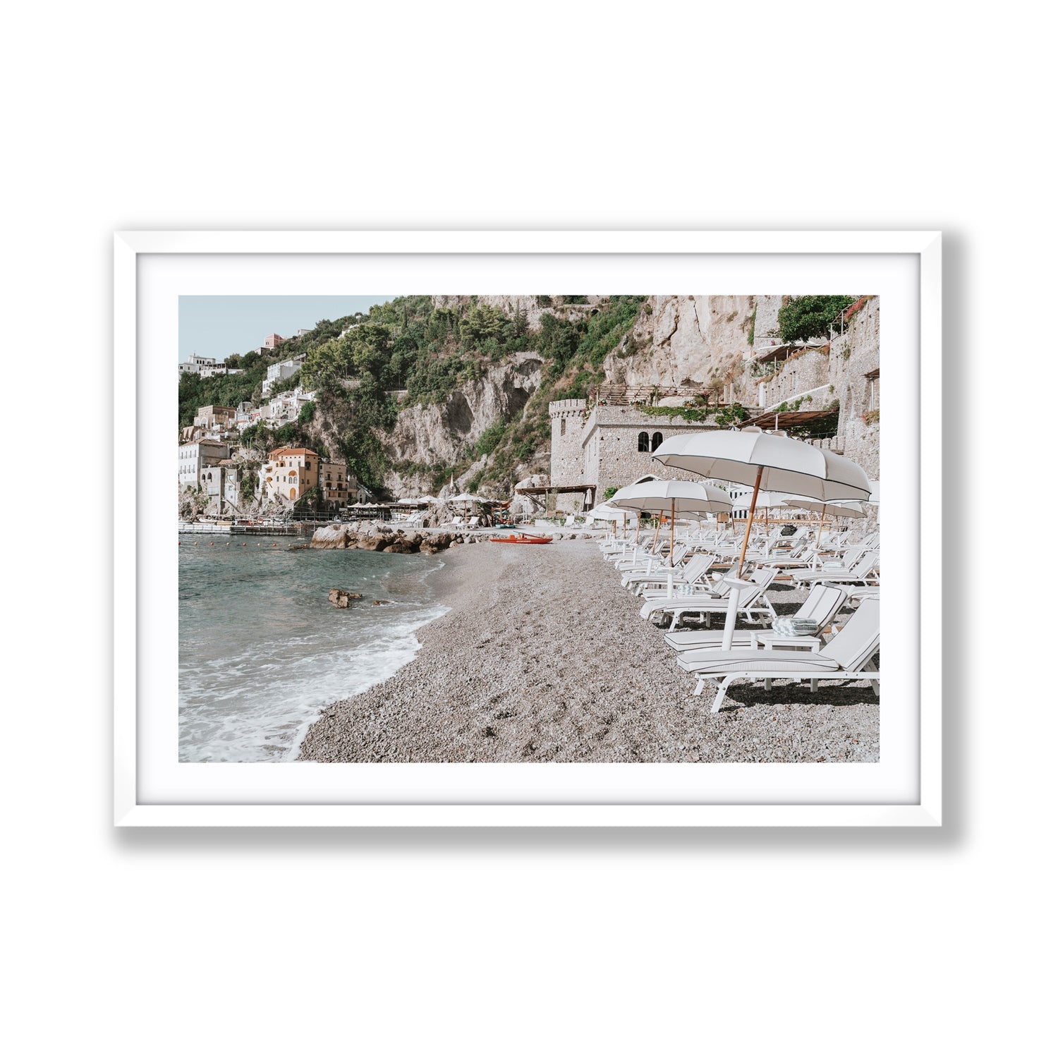 Borgo Santandrea fine art print, Amalfi, Italy, Giant, White Frame · Matboard, Fine Art Print